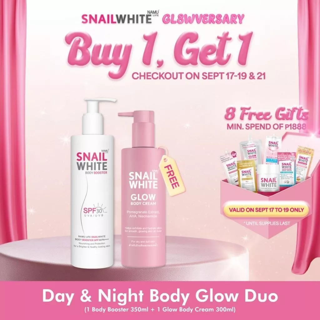 35% OFF SNAILWHITE Day & Night Body Glow Duo (Body Booster, Glow Body Cream)