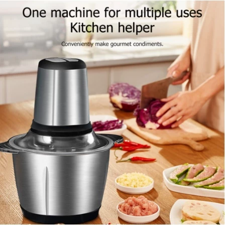 68% OFF 2L capacity kitchen meat grinder stainless steel multifunctional electric mixer 250W