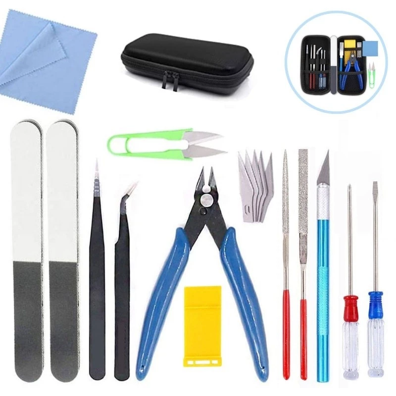 30% OFF 【Local warehouse】 15 PCS Model Tools Kit Basic Tools Hobby Building Tools Kit for Model Assemble