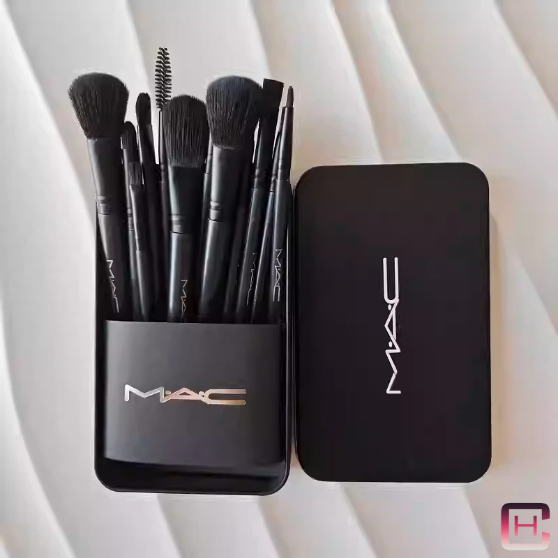 AFTER VOUCHER DISCOUNT ONLY MAC 12Pcs Makeup Brushes Set With Box - Soft Face Cosmetic Tools For Women