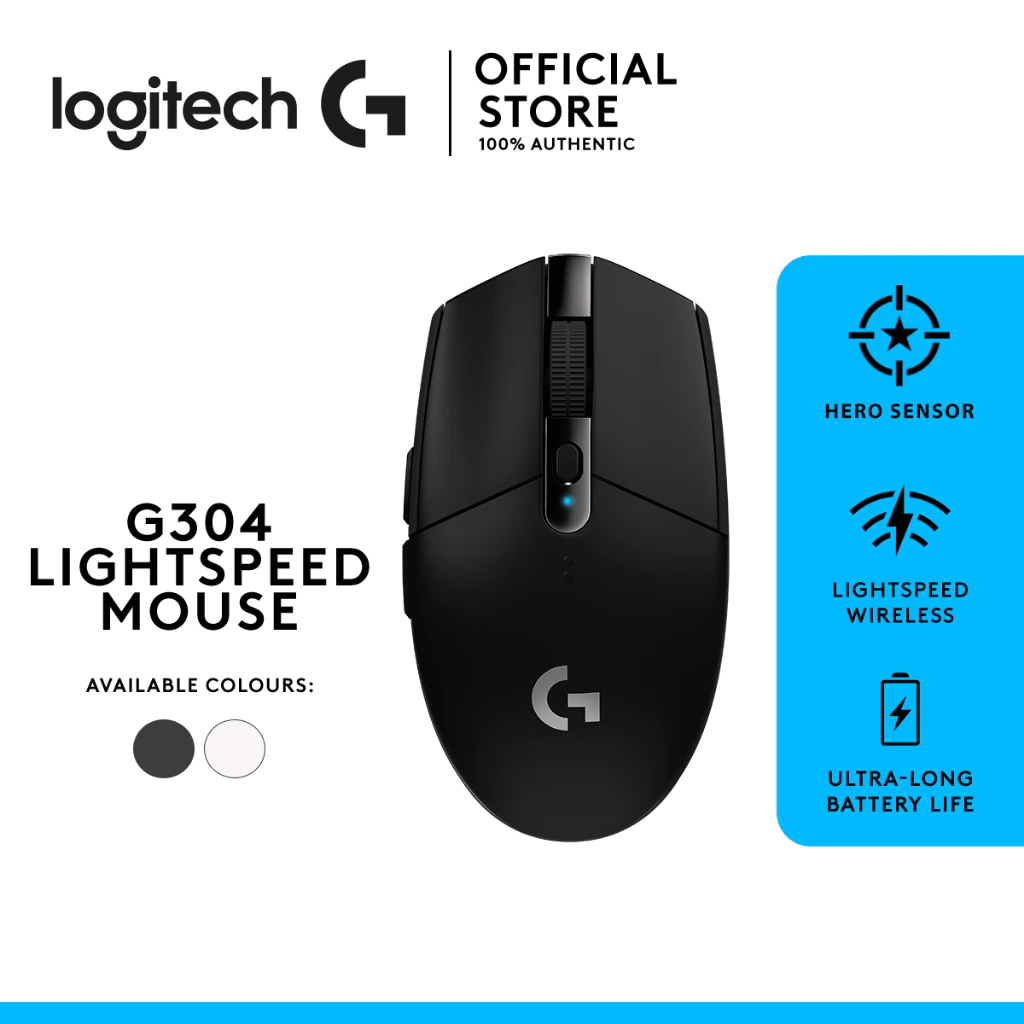 23% OFF Logitech Gaming Mouse G304 LIGHTSPEED Wireless 12,000 DPI Hero Sensor Lightweight