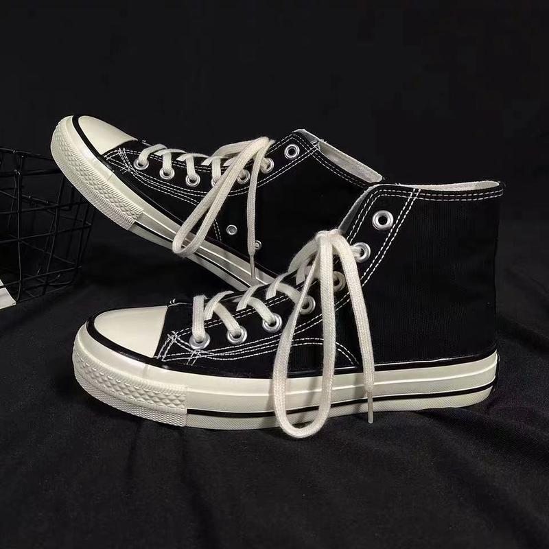 75% OFF INS Classic Canvas High Cut Korean Fashion shoes for man/woman Sports Shoes Sneakers Athletic Walking Shoes Casual Training Trainers Comfort Closed Runner Running Footwear Boys