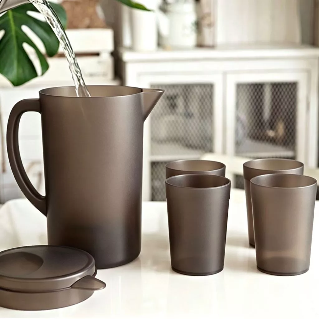 72% OFF 1500ml Pitcher with 4 Cups Large High Quality Fiberglass Pitcher with fiberglass cup Juice Container