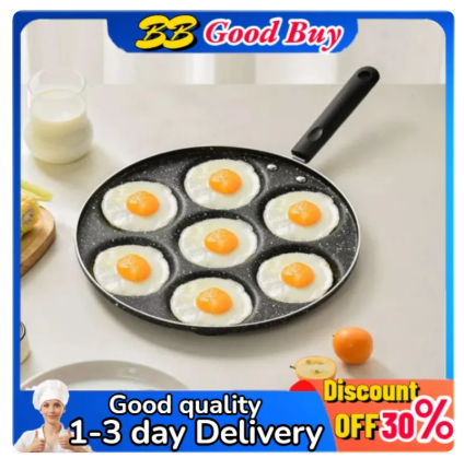 63% OFF [ Lowest Price]7 Holes Frying Pan Non Stick Fried Eggs Cooking Pan Burger Mold Household Kitchen Cookware 4 Units For Gas Cooker Non Stick Multifunctional Frying Pan Kitchen Supplies Long Handle Steak Pancake Cookware Aluminium Alloy