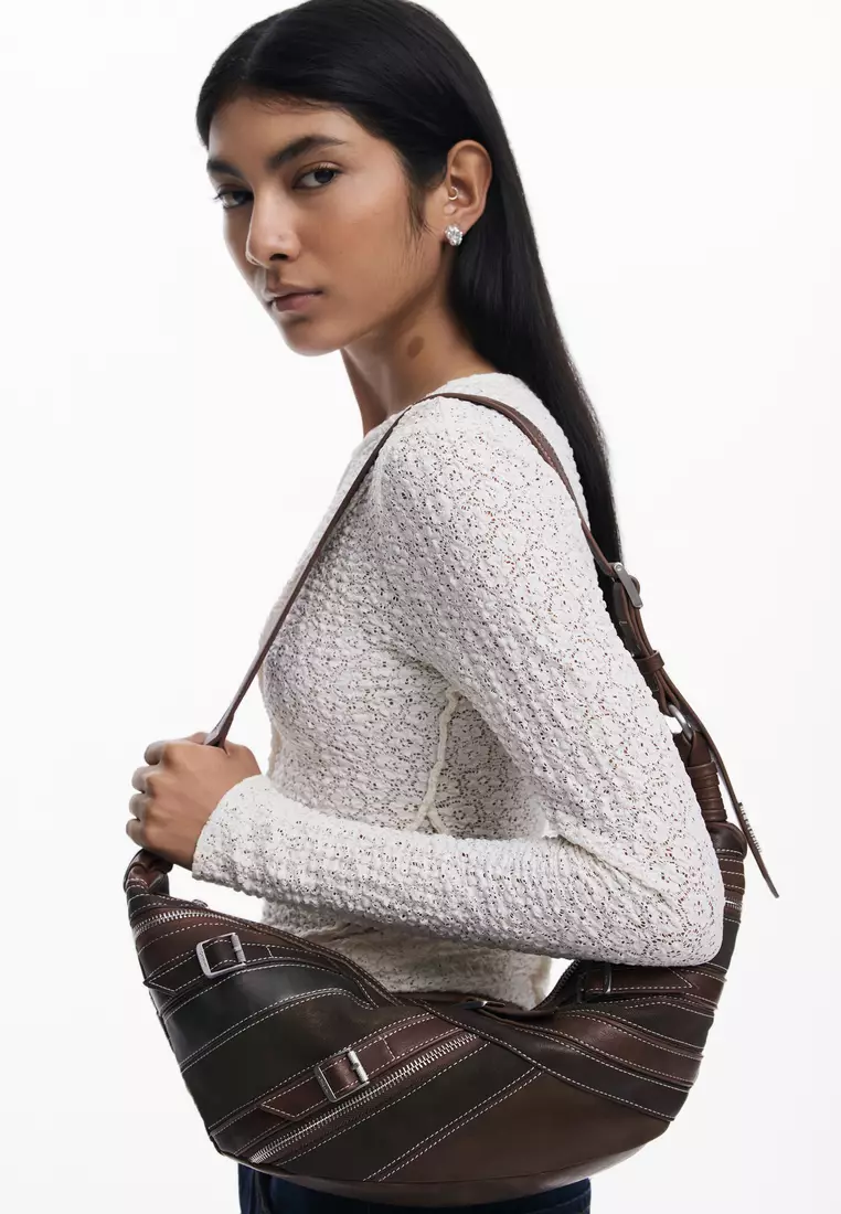 50% OFF Desigual Medium shoulder bag with stitching