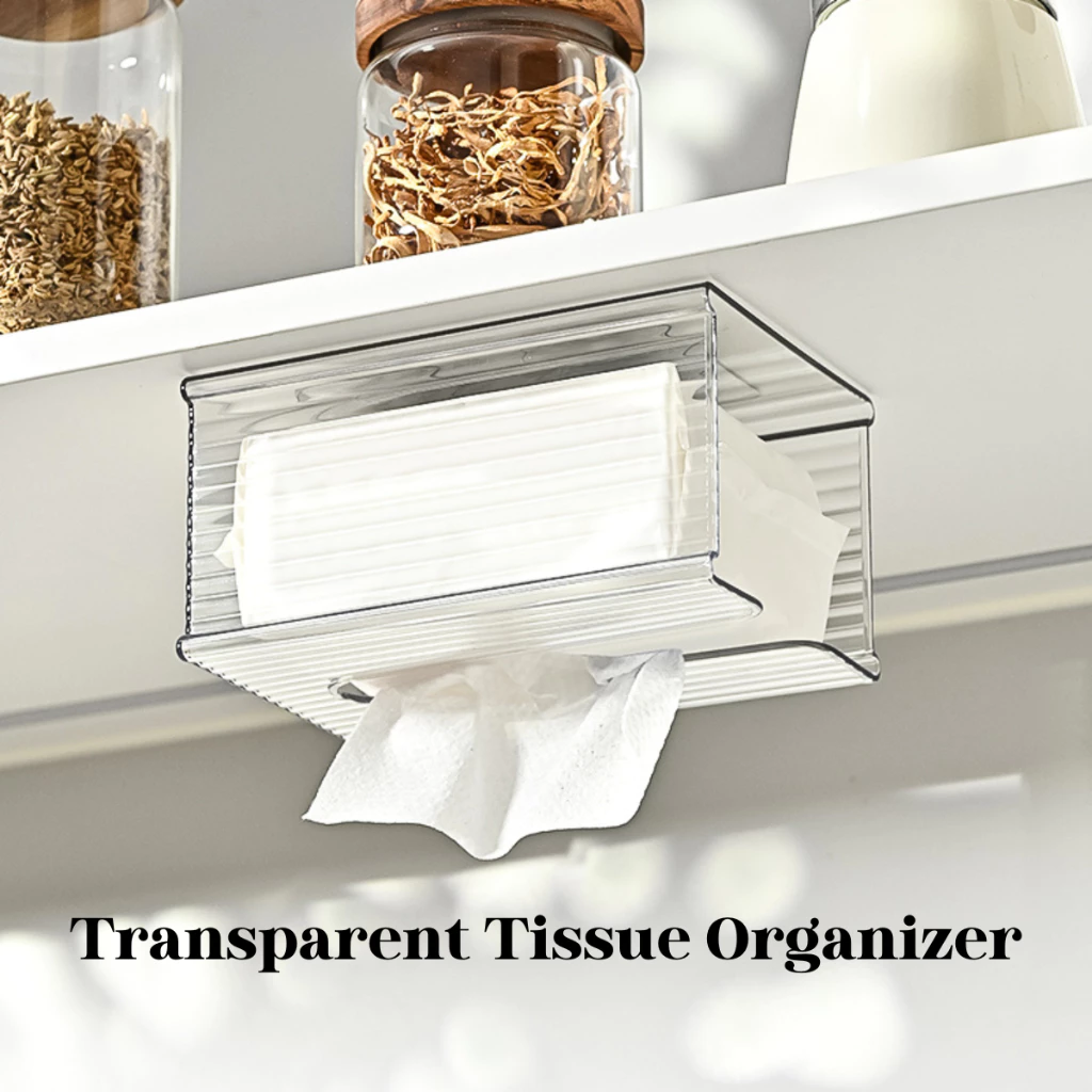 46% OFF LOCAUPIN Transparent Wall Mounted Tissue Holder Case Box Multipurpose Napkin Storage Dispenser