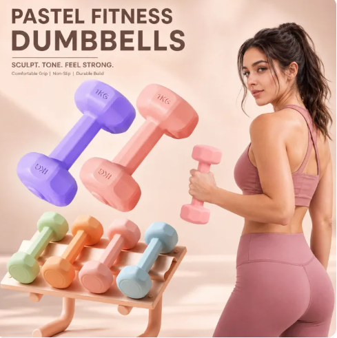 56% OFF 2Pcs Dumbbell Fitness Equipment Stable Durable Dumbbell Weight Bodybuilding Training at Home For Women Fitness Equipment