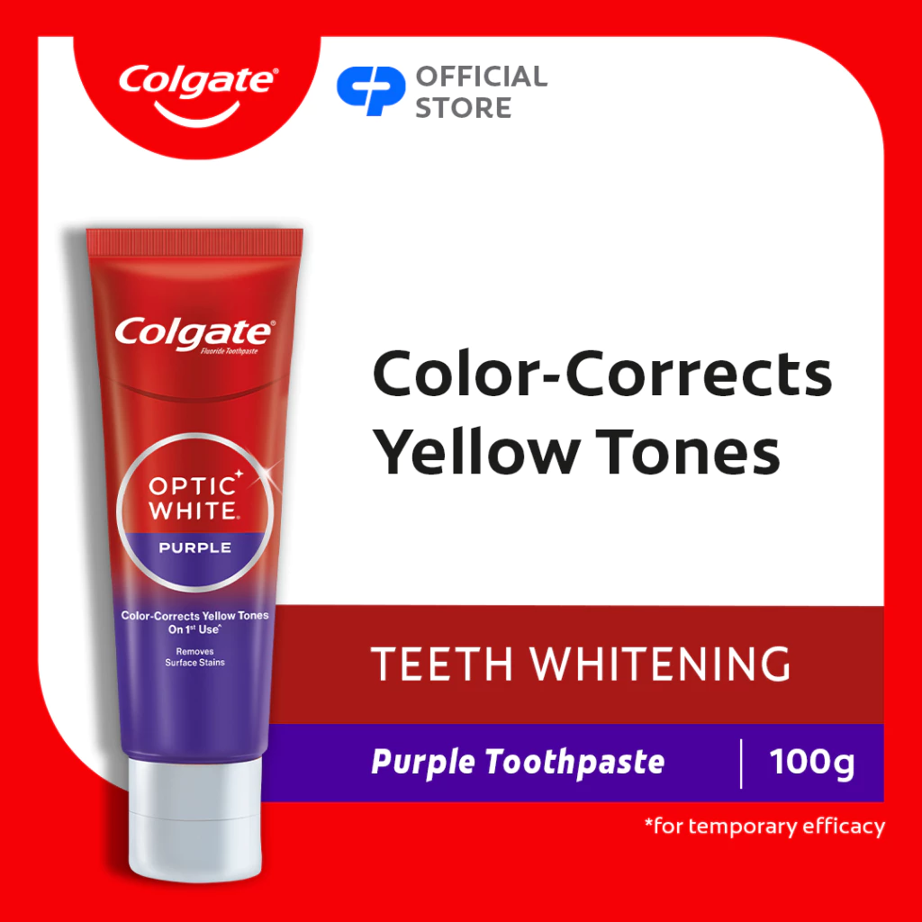 34% OFF Colgate Optic White Whitening Toothpaste Purple, Color-Corrects Yellow Tones* 100g