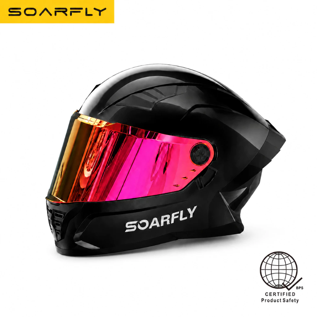 68% OFF SOARFLY S999 PHOENIX Mono Color Revo Lens Dual Visor Full Face Motorcycle Helmet w/ Free Clear Visor