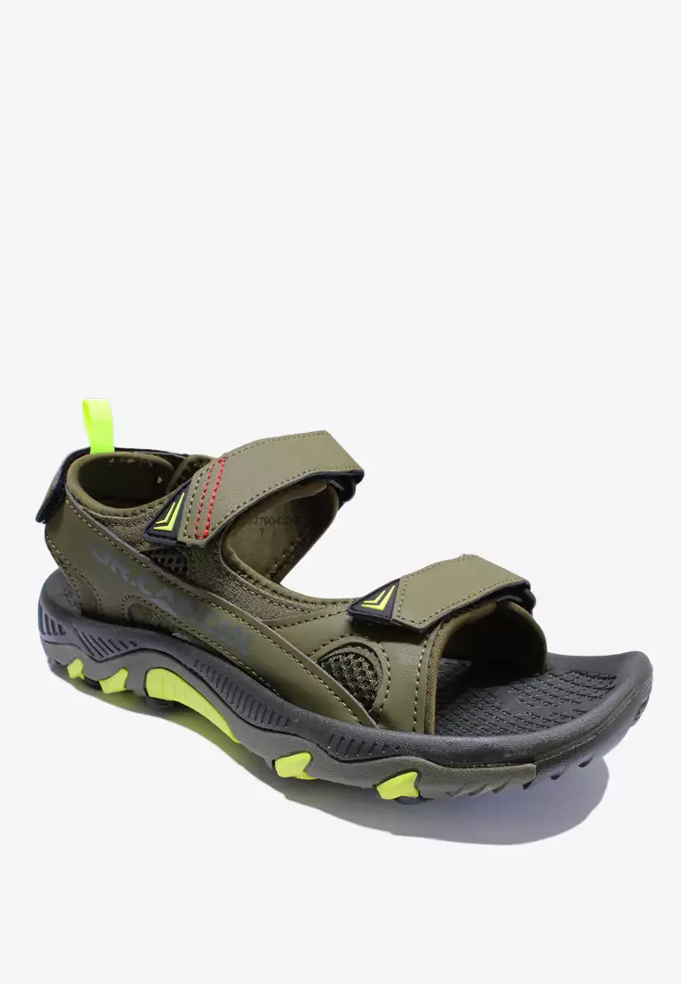 72% OFF Dr Cardin Faux Leather Cum Fabric Men Sport Sandal D-HOK-7790