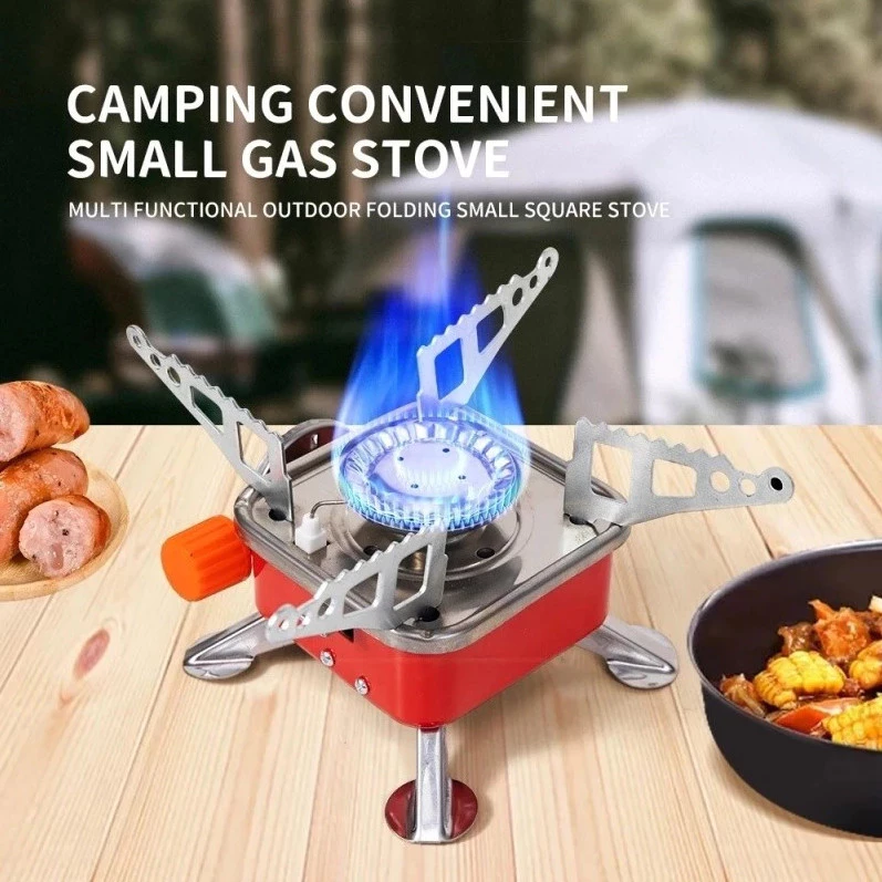 50% OFF Mini Folding Camping Stove Portable Gas Stove Butane Card Type Heater Ultra-Light Outdoor