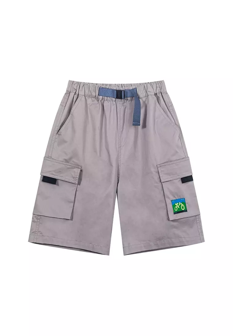 15% OFF Belt Buckle Woven Short with Side Pocket