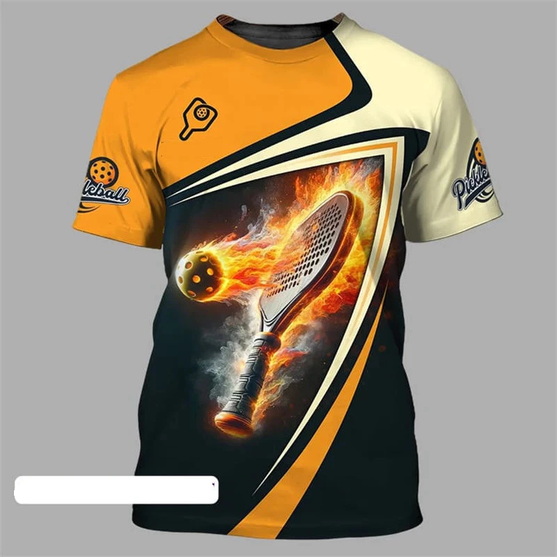 Pickleball JERSEY Team Sports T SHIRT For Men Clothing O Neck Short Sleeve T Shirts Cool Fashion Pattern Design Trend Outdoor Tee Top