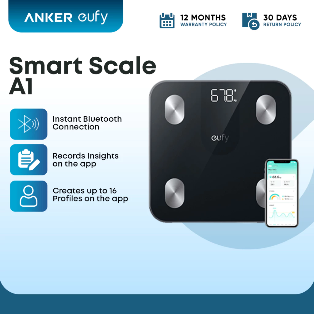 66% OFF Anker eufy A1 Bluetooth Smart Scale Digital Health Monitor Scale Smart Fat BMI Body