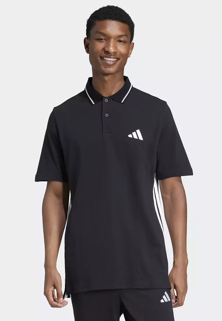 41% OFF ADIDAS Essentials 3-Stripes Piqué Polo Shirt