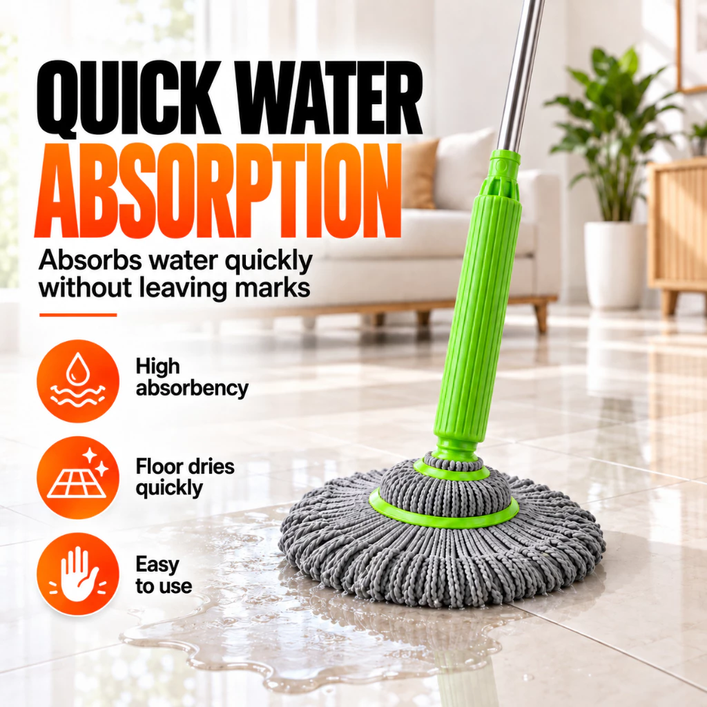 78% OFF Multi-functional microfiber mop/squeezable mop/hanging easy-to-clean mop/Hand-free quick-drying mop
