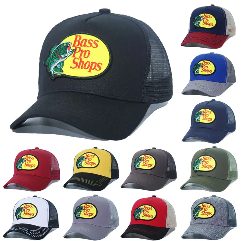 10% OFF 2025 New Sunhat for Fishing Bass Fish Embroidery Baseball Cap Summer Breathable Men and Women Baseball Cap Sports Outdoor Hat Super Cool Street Style Hat