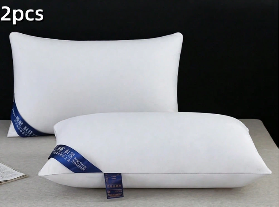 2% OFF 2pcs Solid Color Pillows (With Filling), Soft And Skin-Friendly For Bedroom Home Use