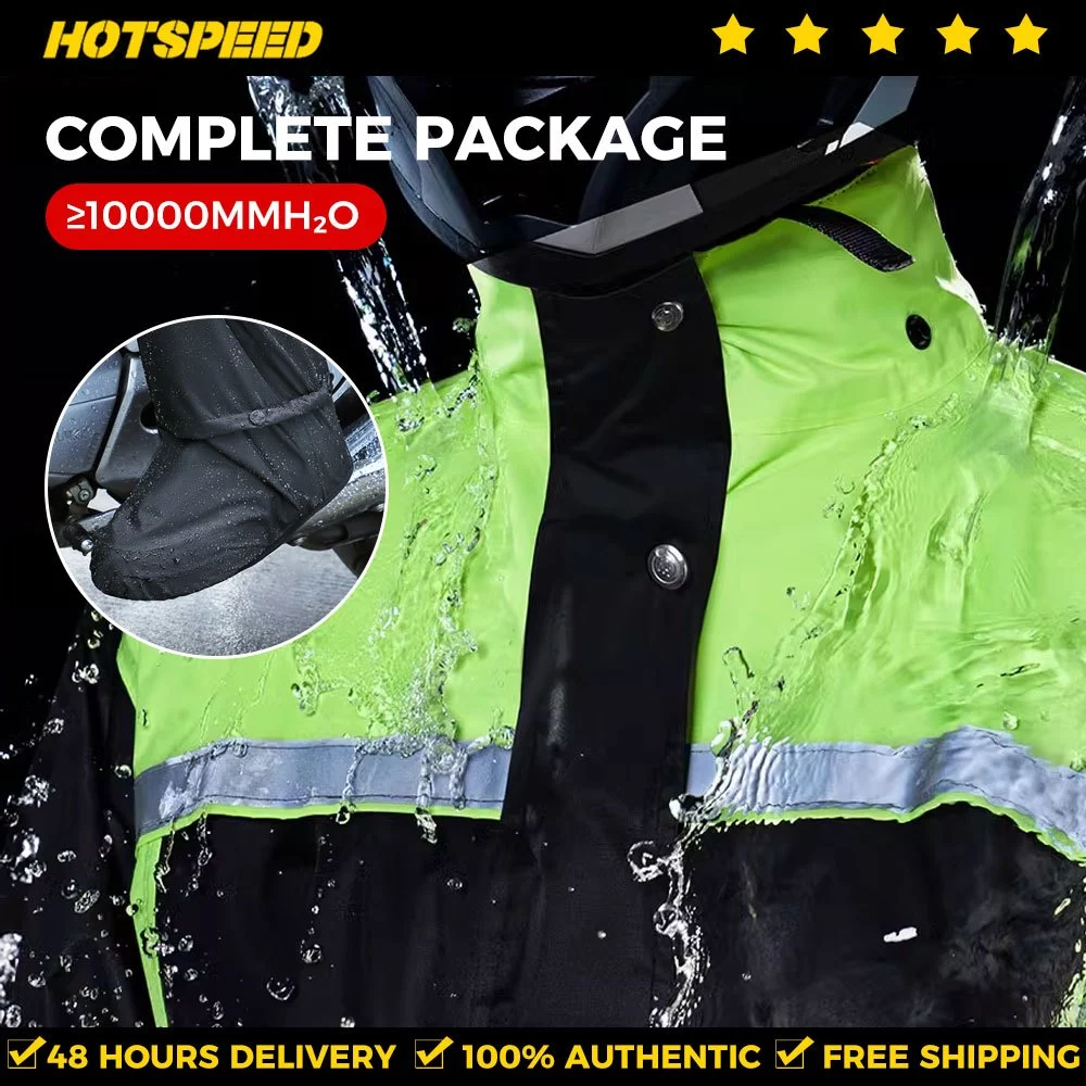 63% OFF HOTSPEED Rain Coat For Motorcycle V3 Waterpoof Raincoat Heavy Duty Jacket With Pants for Men