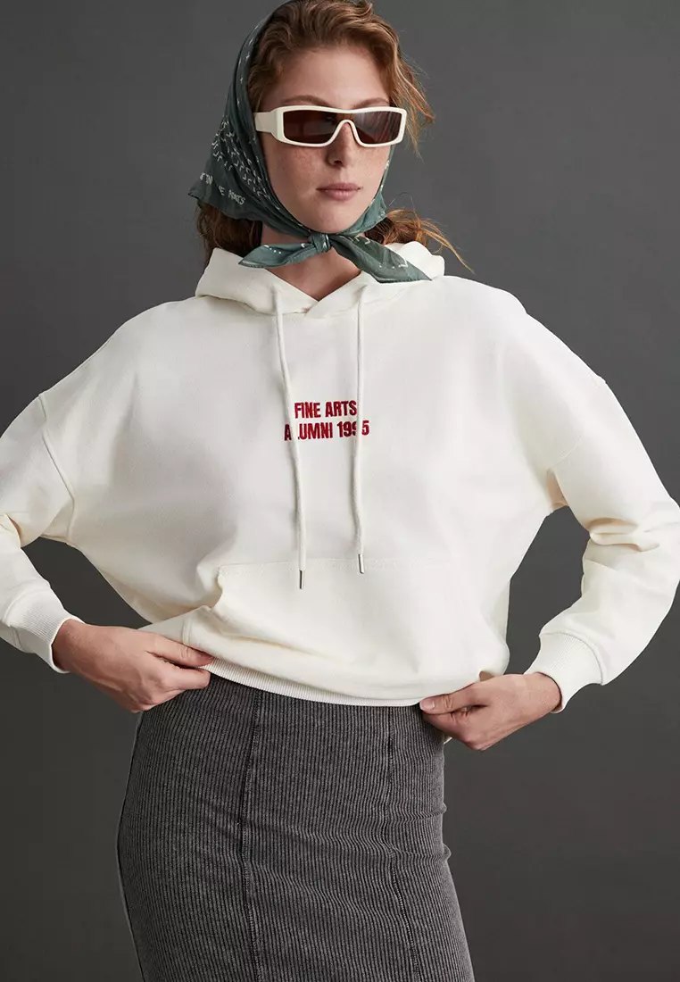 73% OFF GRIMELANGE Embroidery Detail Sweatshirt