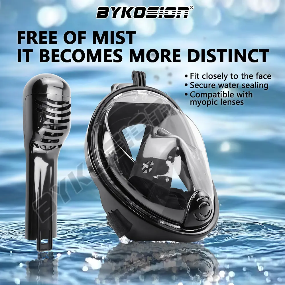 51% OFF BYKOSION Full Face Snorkeling Set Easy Breathing Diving Glasses Mask Anti Leak Swimming Goggles