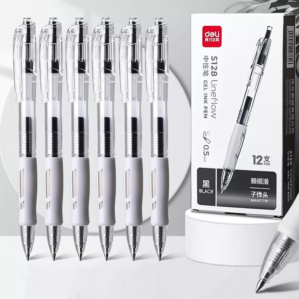 38% OFF Deli Gel Pen 0.5mm Press Sign Pens Writing Ballpen