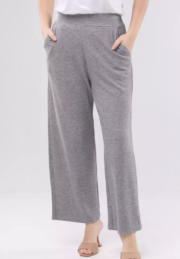 66% OFF Knitted Wide Leg Pants
