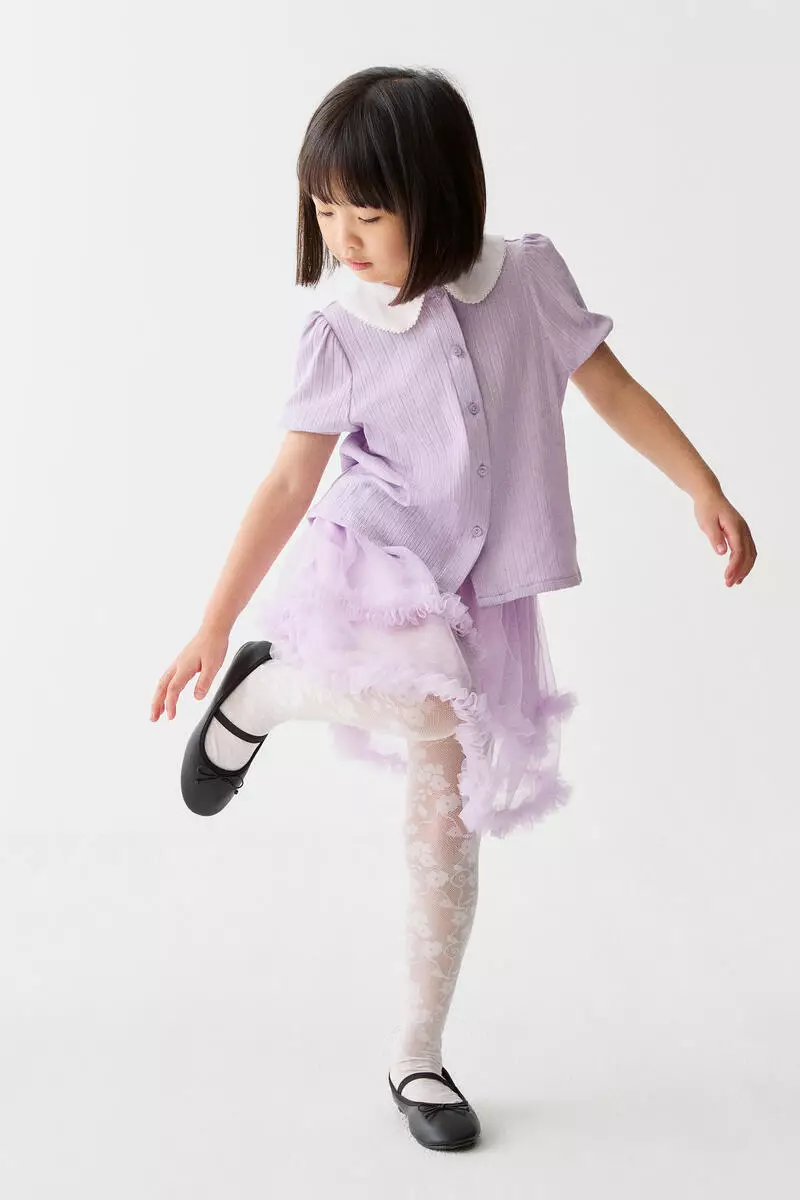 42% OFF H&M Frill-trimmed tulle skirt