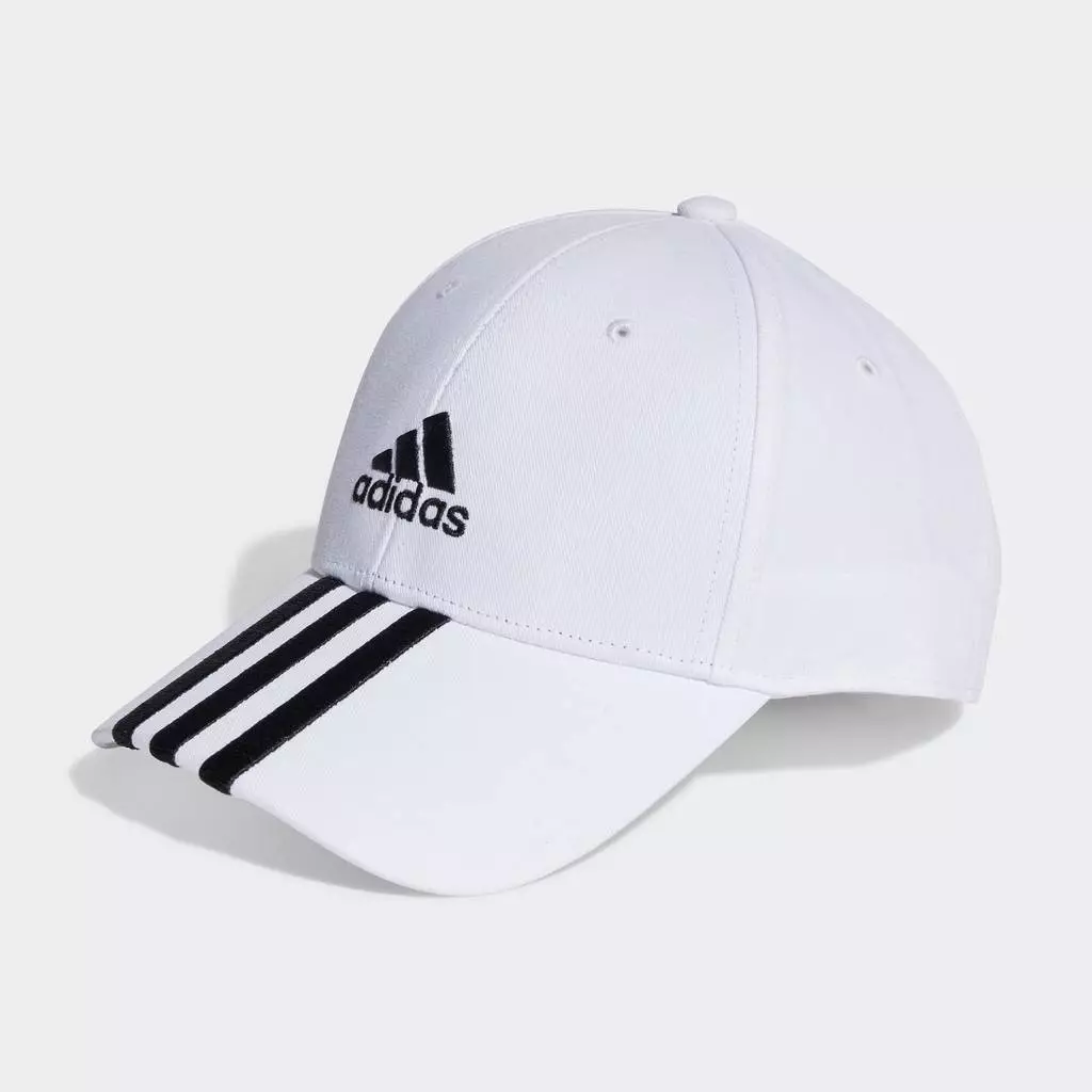30% OFF Adidas Lifestyle 3-Stripes Cotton Twill Baseball Cap Unisex White II3509