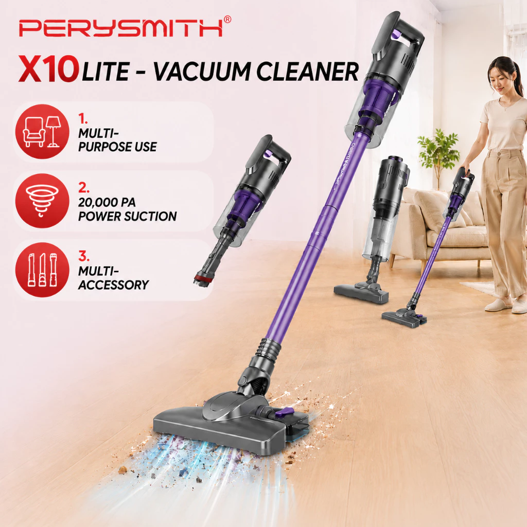 41% OFF PerySmith 1000W Handheld Vacuum for Floors Cars Beds Sofas Compact and Powerful X10LITE 20000PA
