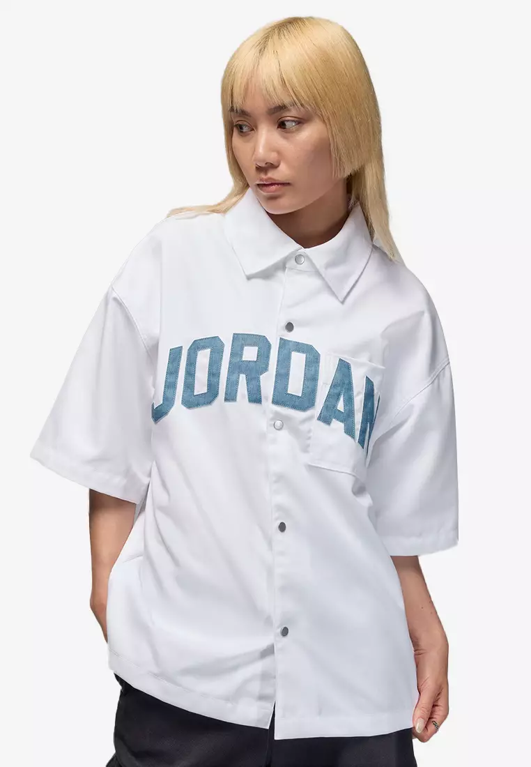 50% OFF JORDAN Flight Short Sleeve Woven Top