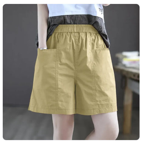 35% OFF (M-3XL) High Waist Shorts Women's Pure Cotton Korean Shorts Casual Women's Shorts