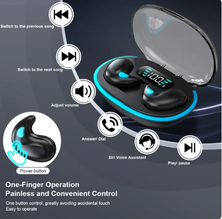 74% OFF X55 Sleeping Earbuds Wireless Mini Headphones For Work TWS Bluetooth Earphone Stereo Hidden Headsets with Mic HD Call Waterproof Noise