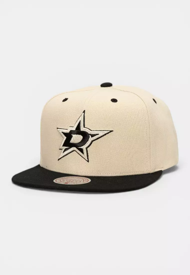 10% OFF Mitchell & Ness NHL Dallas Stars Evergreen Cream Black Snapback Cap
