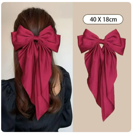 39% OFF Korean big bow hairpin girl cute hair clip Long Ribbon Headdress fashion women