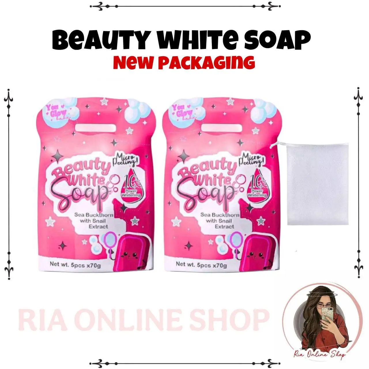 88% OFF Beautywhite Soap micro Peeling whitens the skin 5pcs in one pack