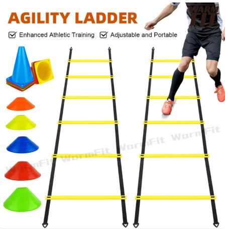 7% OFF Portable Agility Ladder Speed Ladder Training Football Training Speed Ladders Agility Cones Soccer