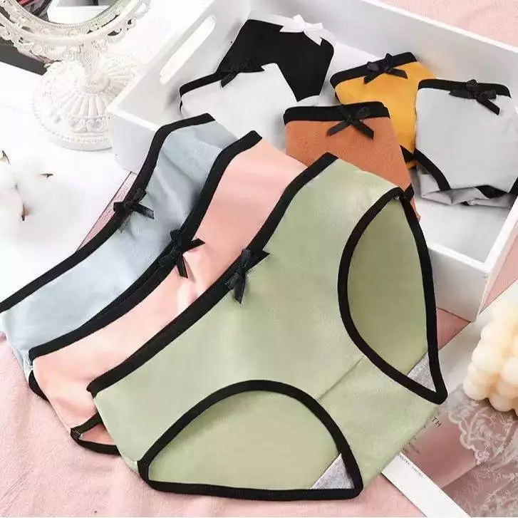 50% OFF 6/12PCS COD New Arrival Ladies Plain/Printed Cotton Panty