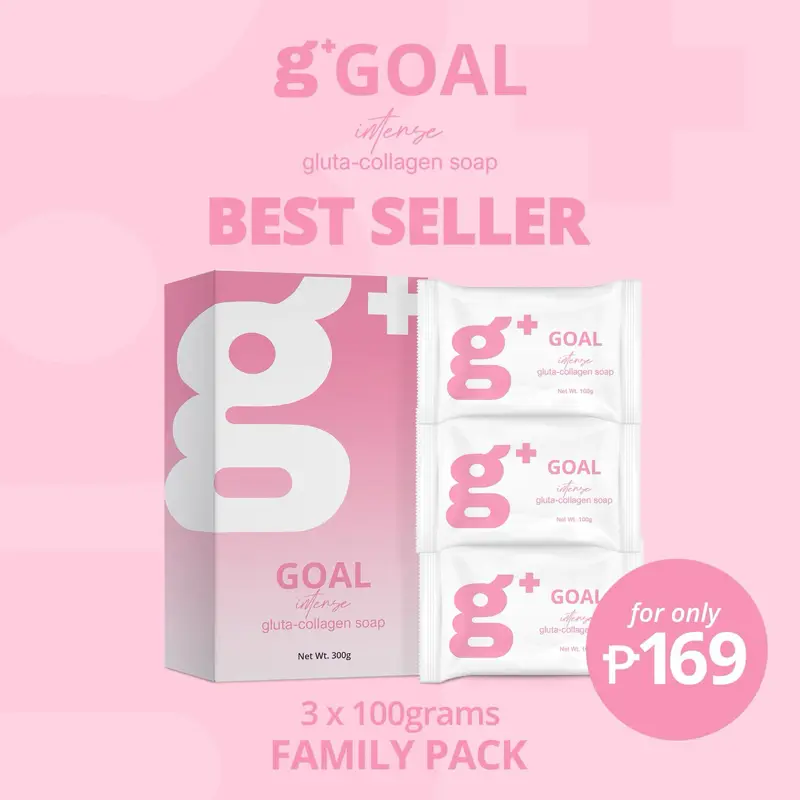 6% OFF G+ GOAL SOAP Family Pack Gentle Whitening Formula with Lactic Acid & Niacinamide for Brighter Skin 3 x 100g