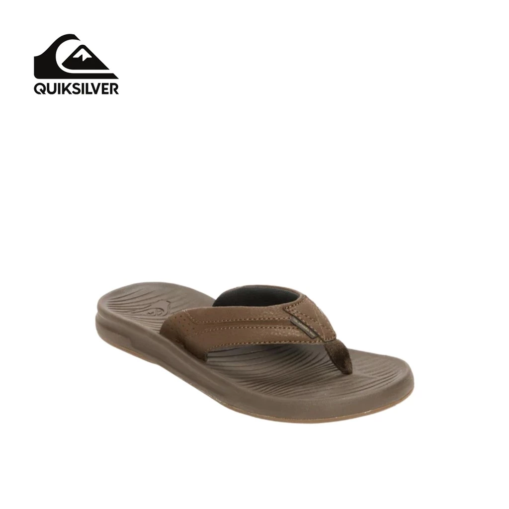 46% OFF Quiksilver Travel Oasis Brown Mens Toe Post Sandals