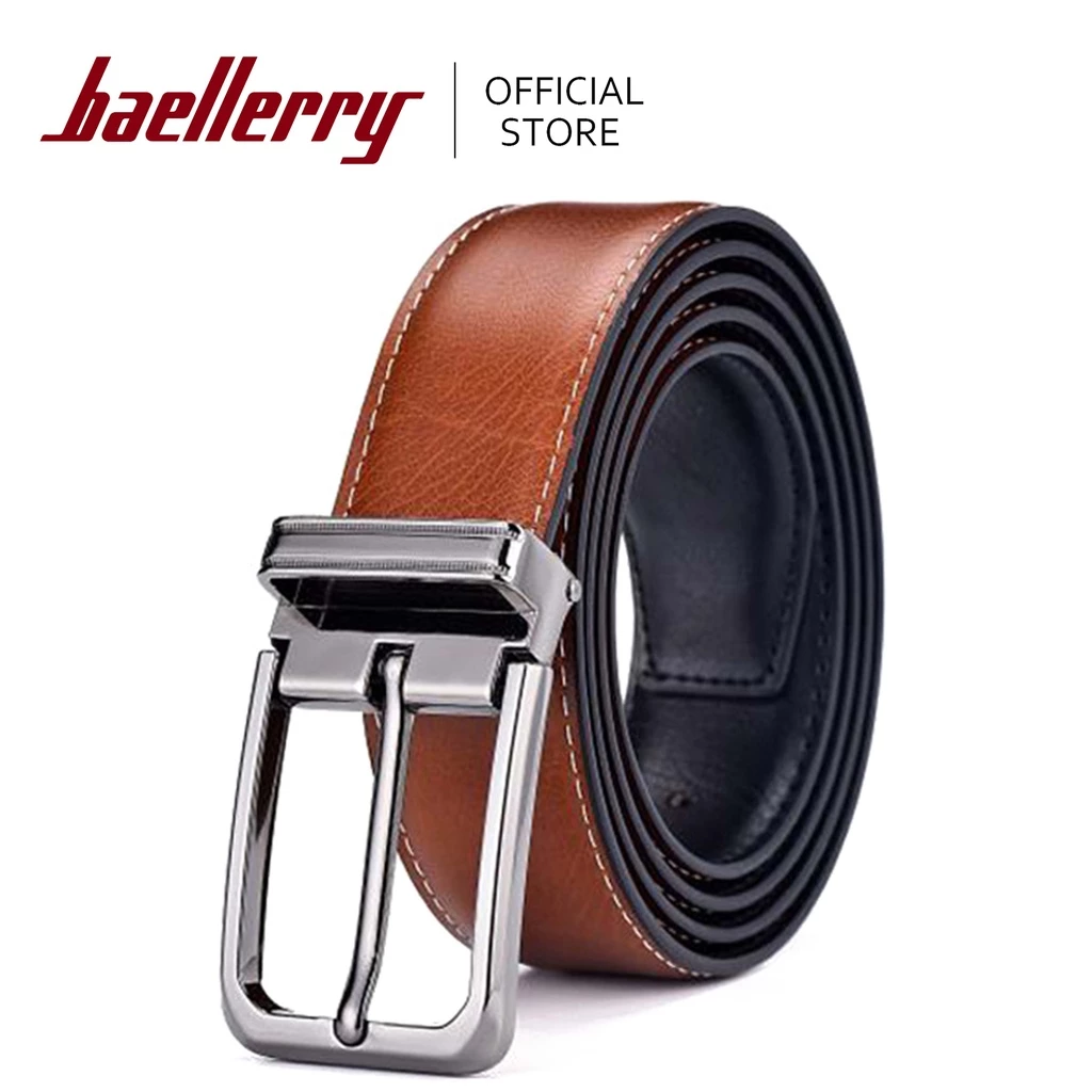 35% OFF Baellerry Reversible Leather Classic Pin Buckle Belts Double-Sided Cowhide Business Belt