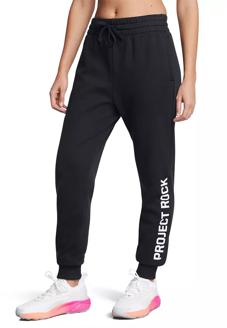 58% OFF Under Armour Women's Project Rock Rival Fleece Jogger Pants