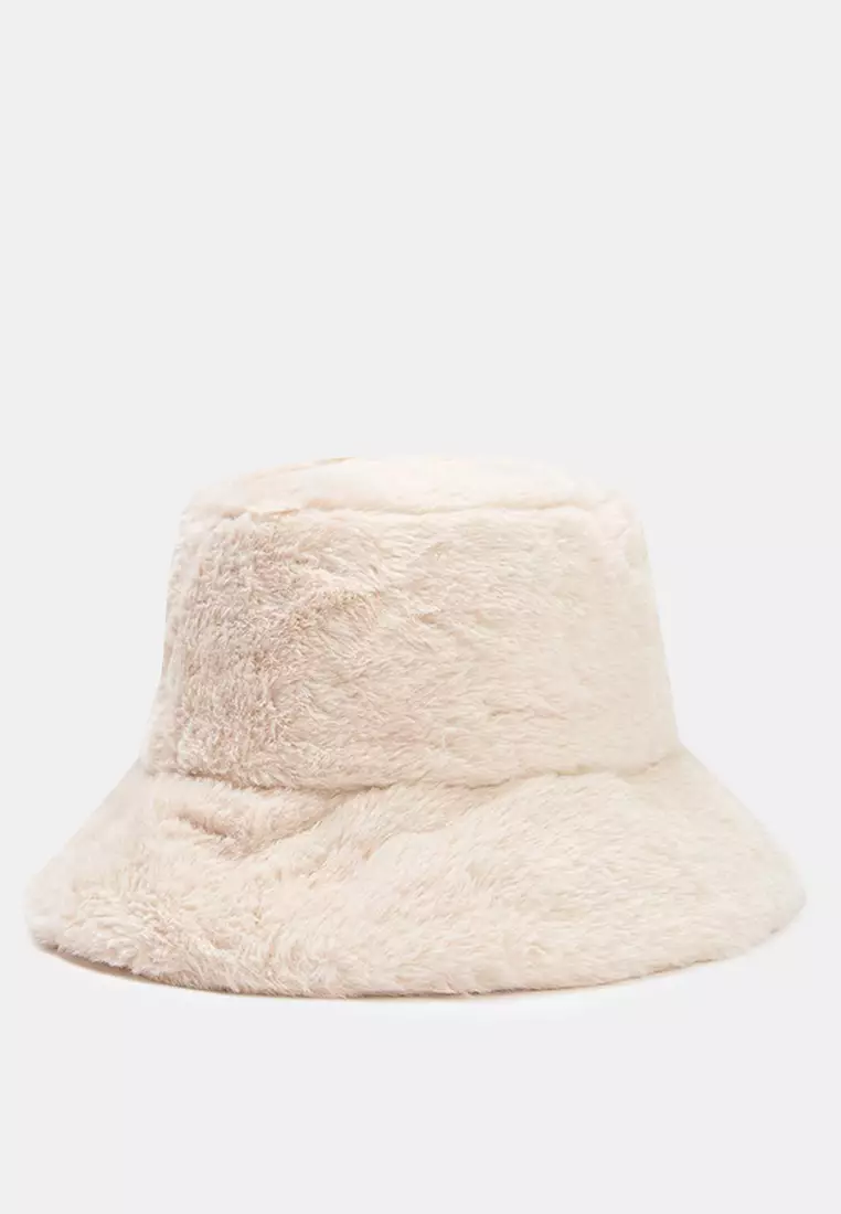 36% OFF Trendyol Beige Plush Bucket Women'S Hat Twoaw26Sp2