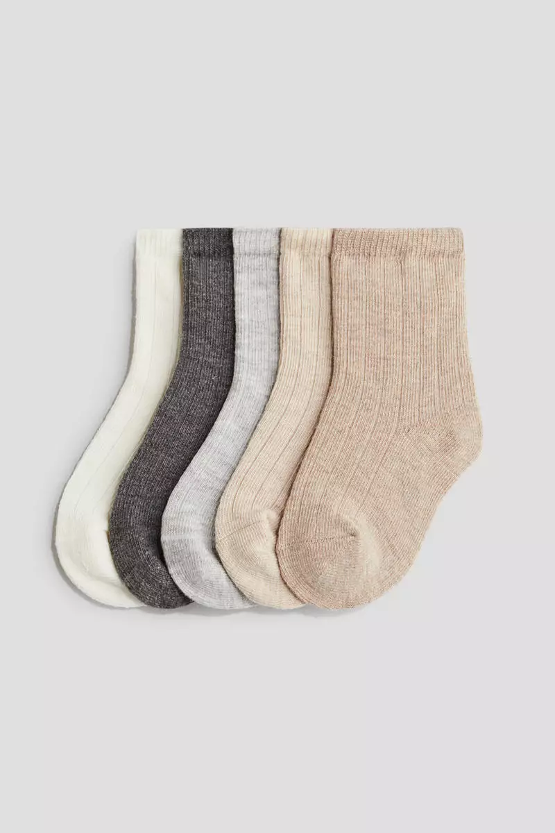 43% OFF H&M 5-pack textured-knit socks