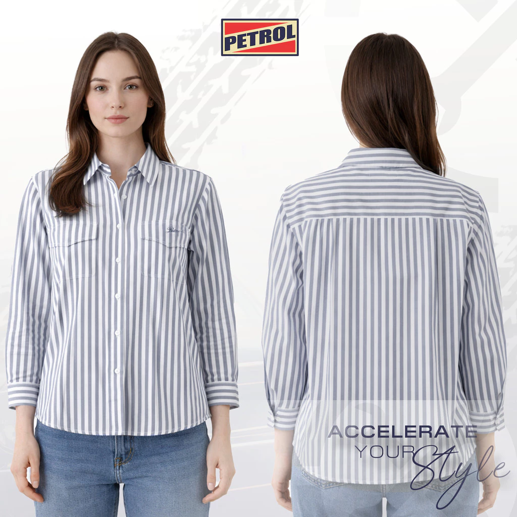 50% OFF Petrol Ladies Basic Woven Shirt Oversized Fitting 167173 (Black)