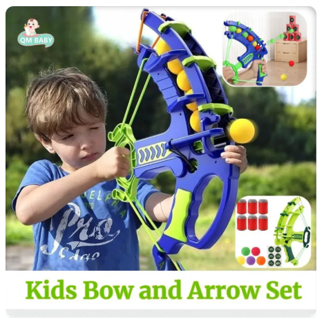 36% OFF Kids Archery Bow Toy Set with Sticky Bullet Target Board and Hook Up for Shooting Educational