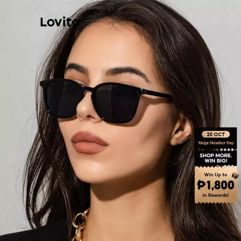 25% OFF Lovito Women Casual Plain Basic Korean Sunglasses Pickleball LNA32293