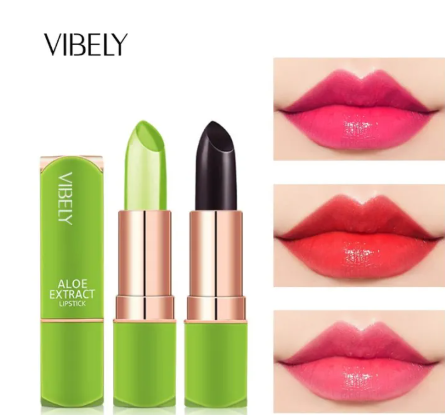 32% OFF 【Local Stock & Buy 2 Get Discounts】VIBELY Aloe Vera Moisturizing Temperature Sensation Color-changing Jelly Lipstick Long-lasting Non-stick Cup Waterproof Lip Balm Lip Care Magic Color-changing Lip Gloss Avocado Tint