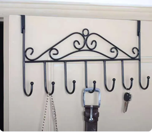 85% OFF U HOME Nail Free Hat Clothes Coat Towel Bag Metal Door Hanger Bathroom Bedroom 7 Hooks Rack