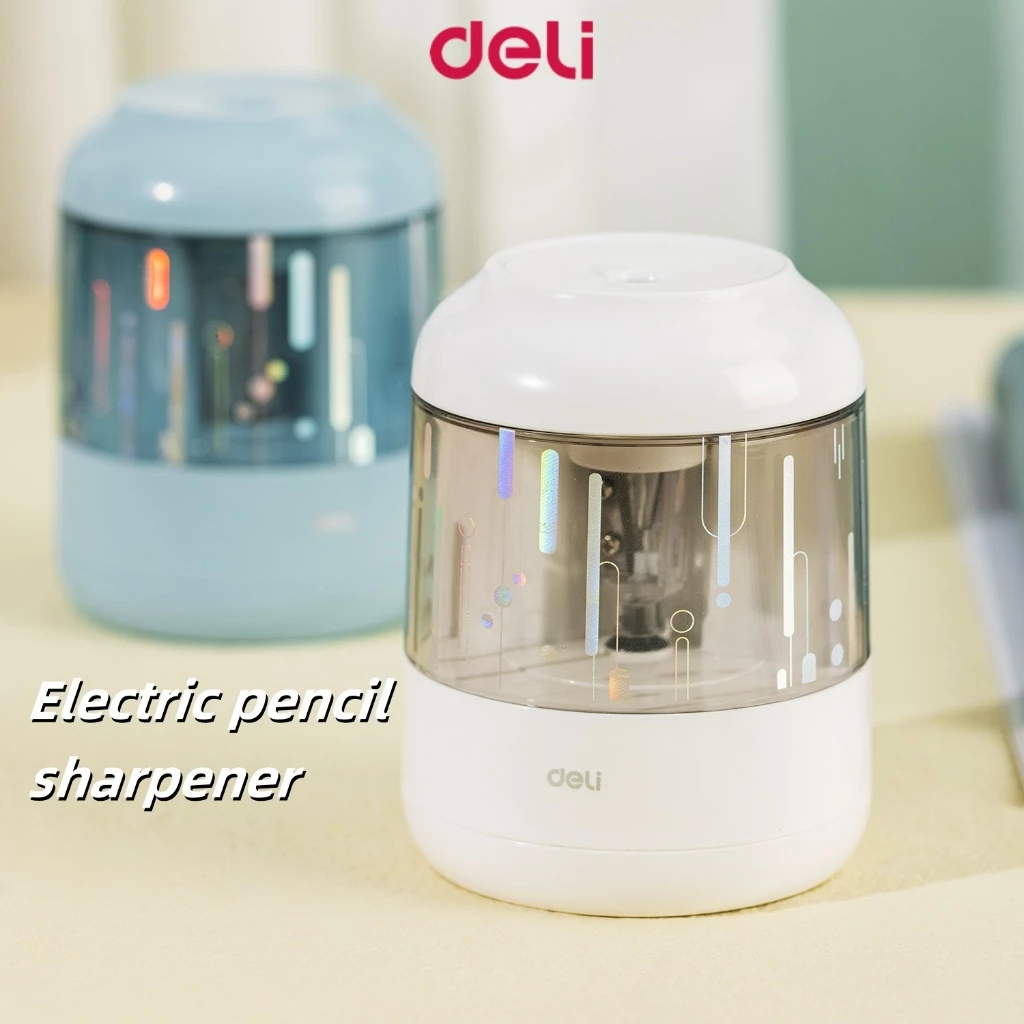 60% OFF Deli Electric Pencil Sharpener No Noise Mini Portable Pencil Sharpener For Office Supplies EH508